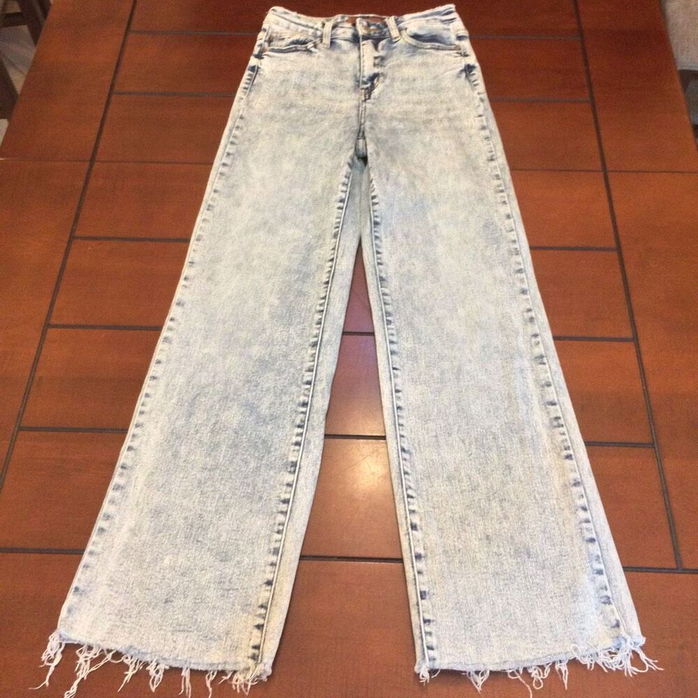 Judy Blue Bad Blood High rise jeans 80s acid wash raw hem 1/25